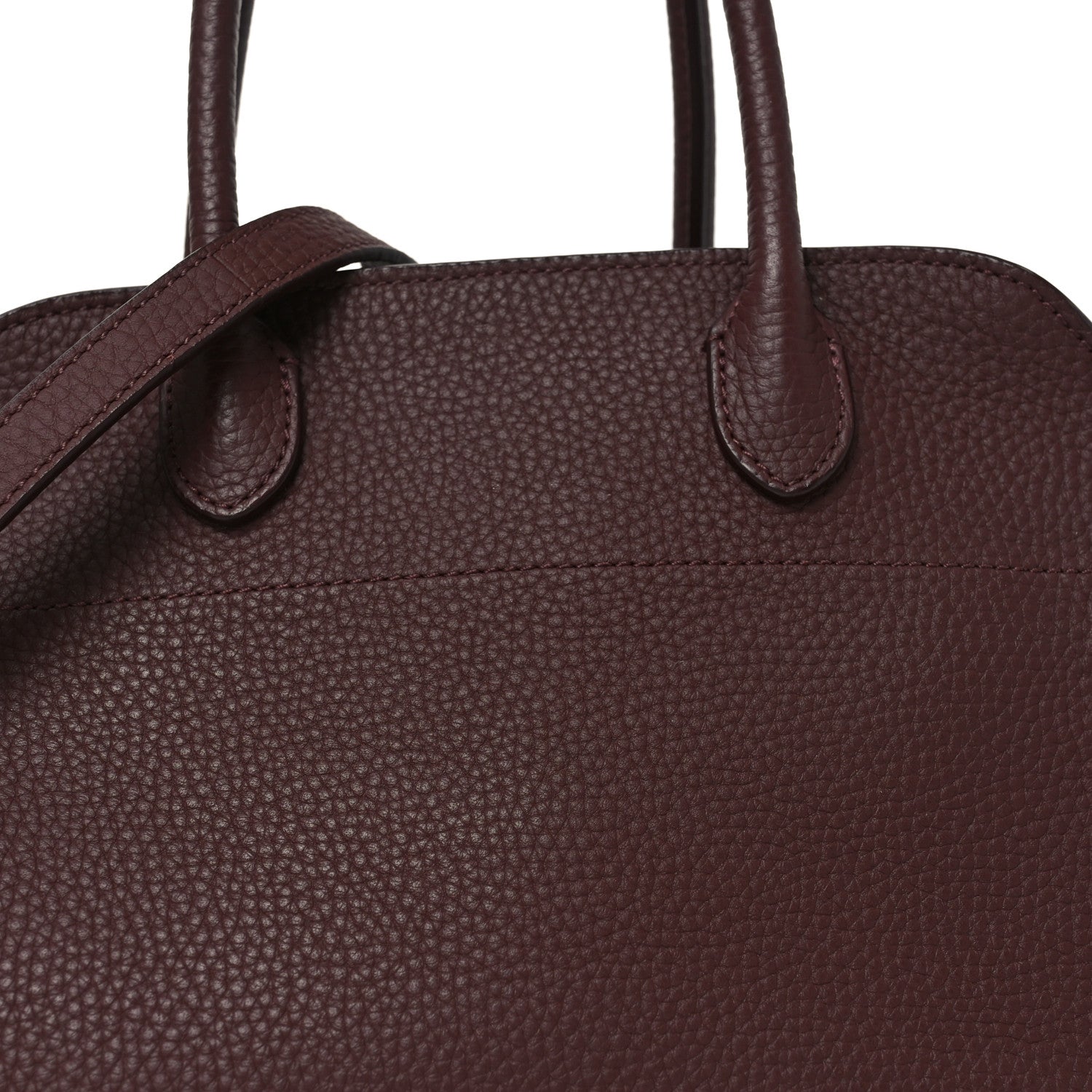 Grained Calfskin Soft Margaux 10 Bag Dark Mocha