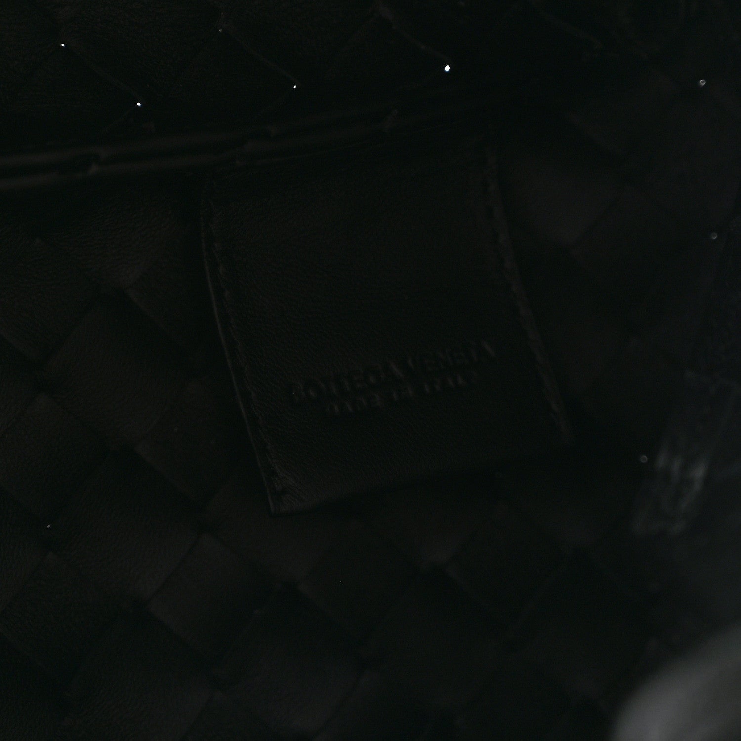 Nappa Intrecciato Small Campana Shoulder Bag Black