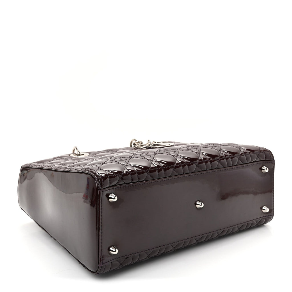 Patent Cannage Large Lady Dior Violet Purple