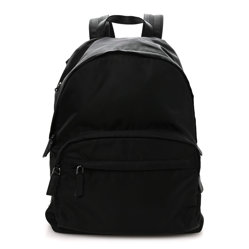 Tessuto Nylon Saffiano Day Backpack Black