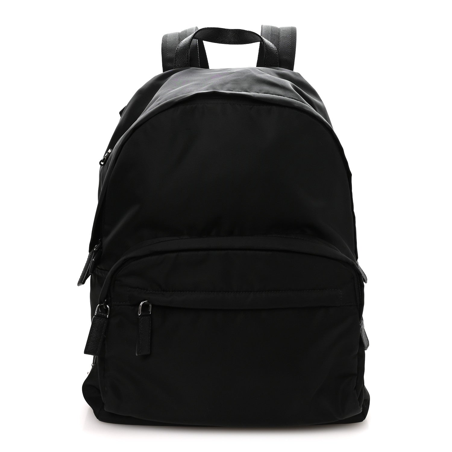 Tessuto Nylon Saffiano Day Backpack Black