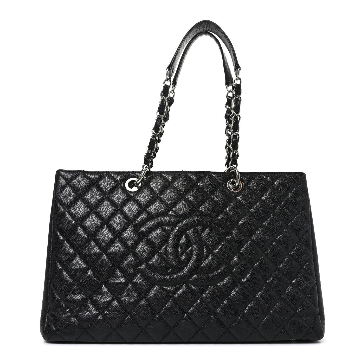 Caviar Quilted XL Grand Shopping Tote GST Black