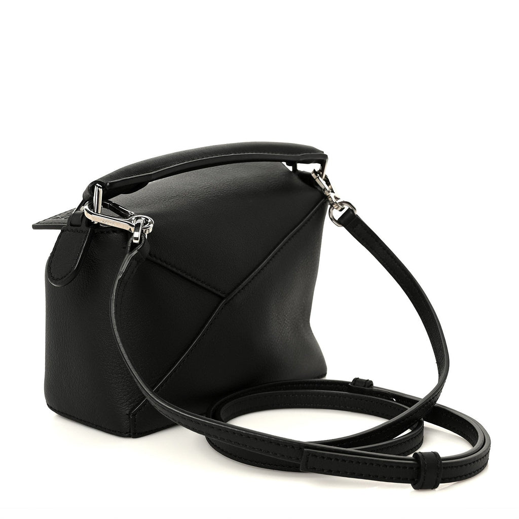 Calfskin Mini Puzzle Edge Bag Black