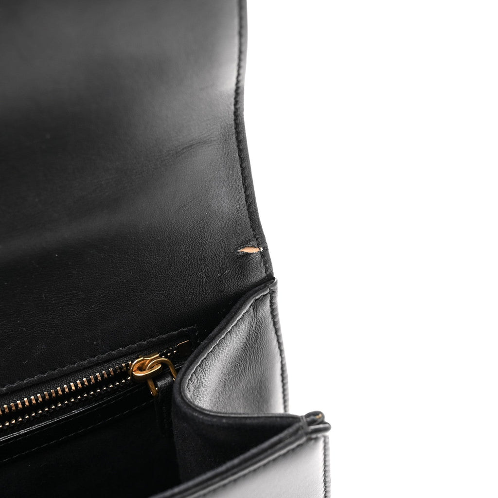 Lambskin Studded Medium Diorama Flap Bag Black