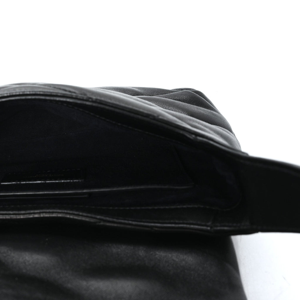 Lambskin Quilted Le 57 Diamond Shoulder Bag Black