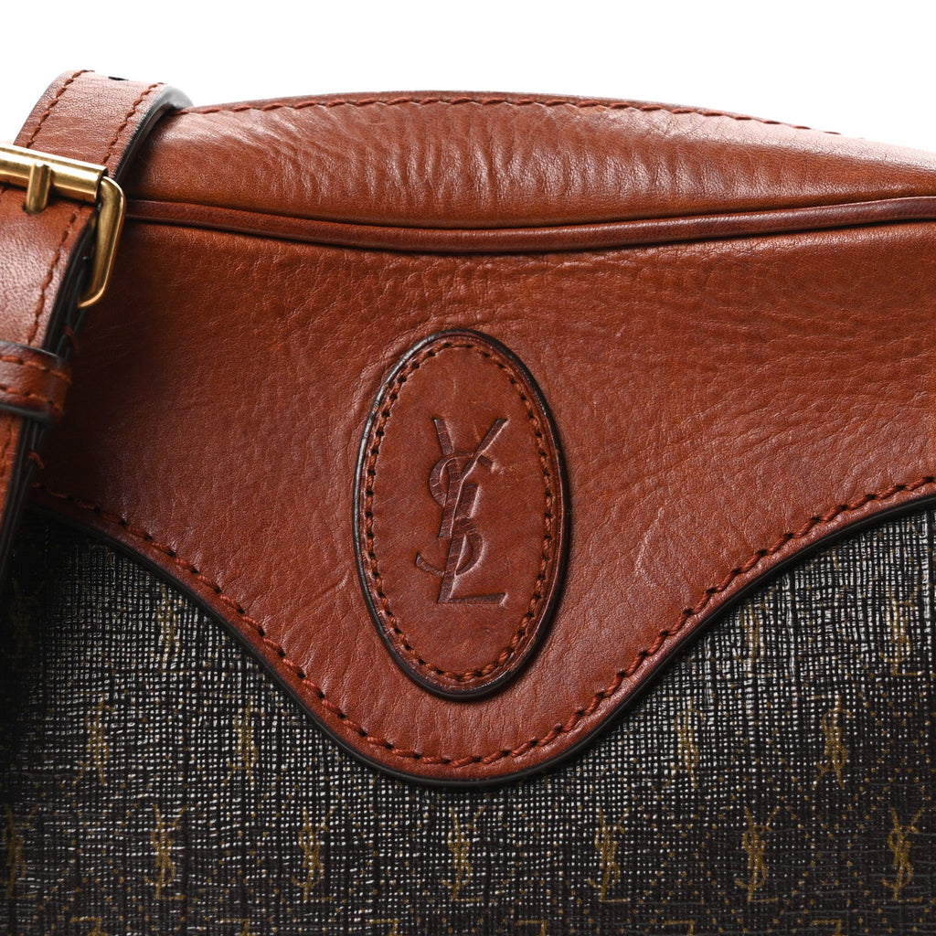 Canvas Smooth Calfskin Le Monogramme Coeur Crossbody Chestnut