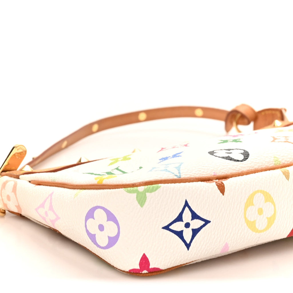 Monogram Multicolor Pochette Accessories White