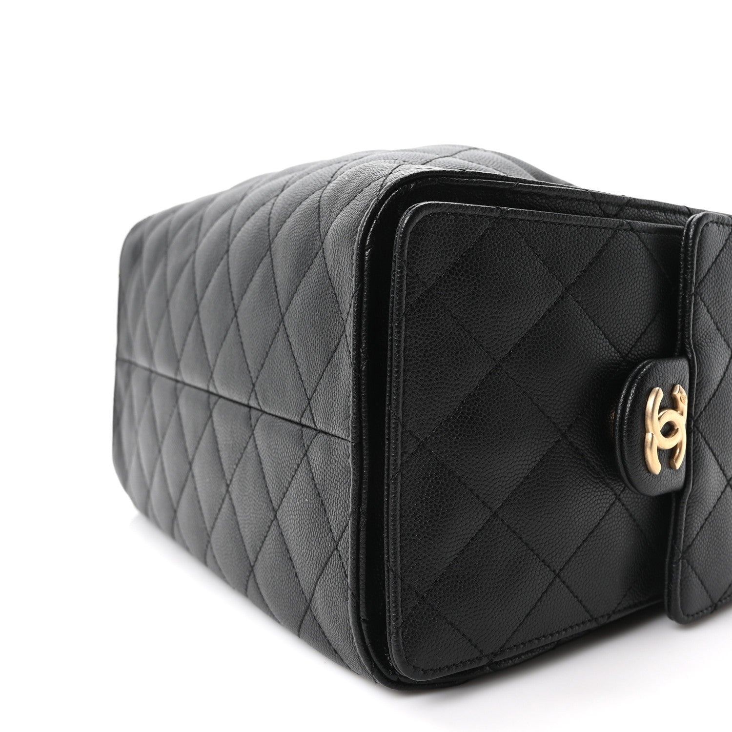 Caviar Quilted Small Chanel 25 Handbag Black Black