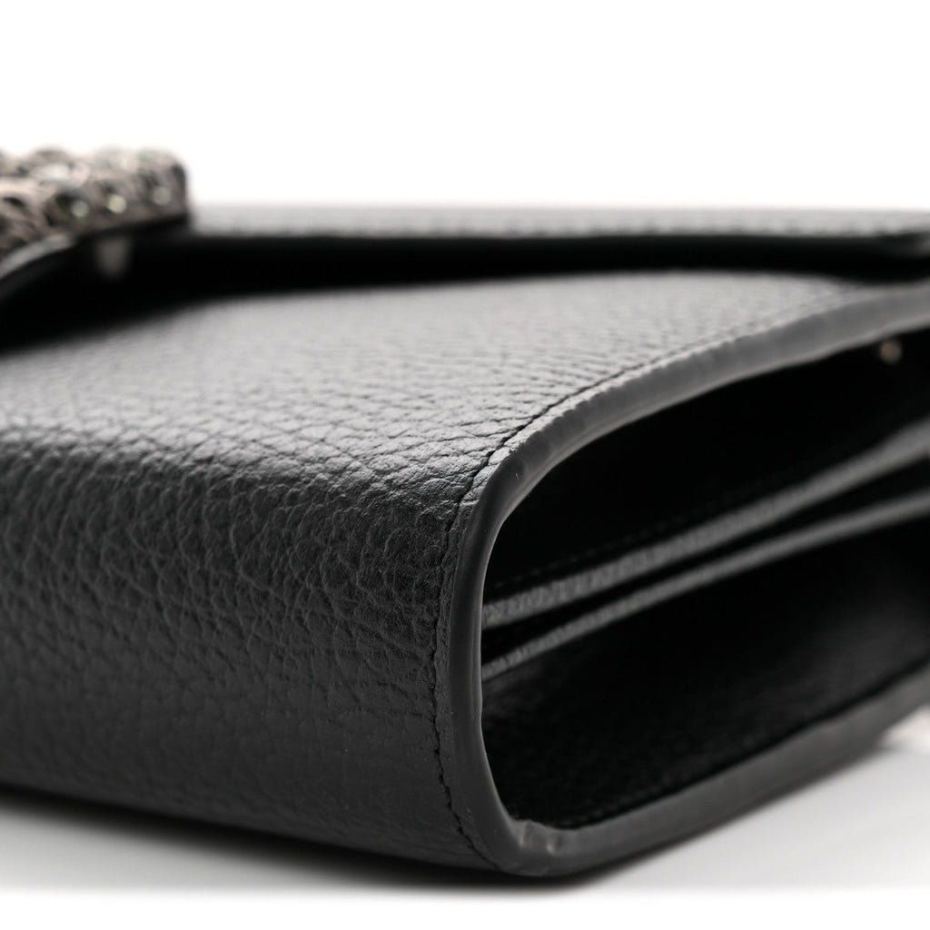 Calfskin Mini Dionysus Chain Wallet Black