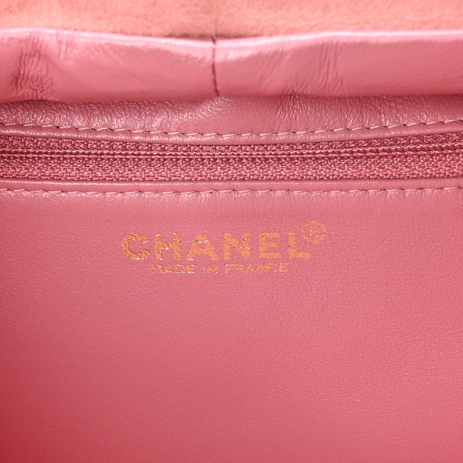 Suede Chocolate Bar Top Handle Flap Pink Beige