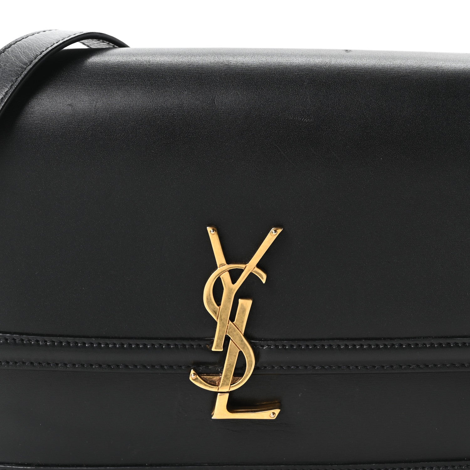 Box Calfskin Monogram Medium Solferino Satchel Black