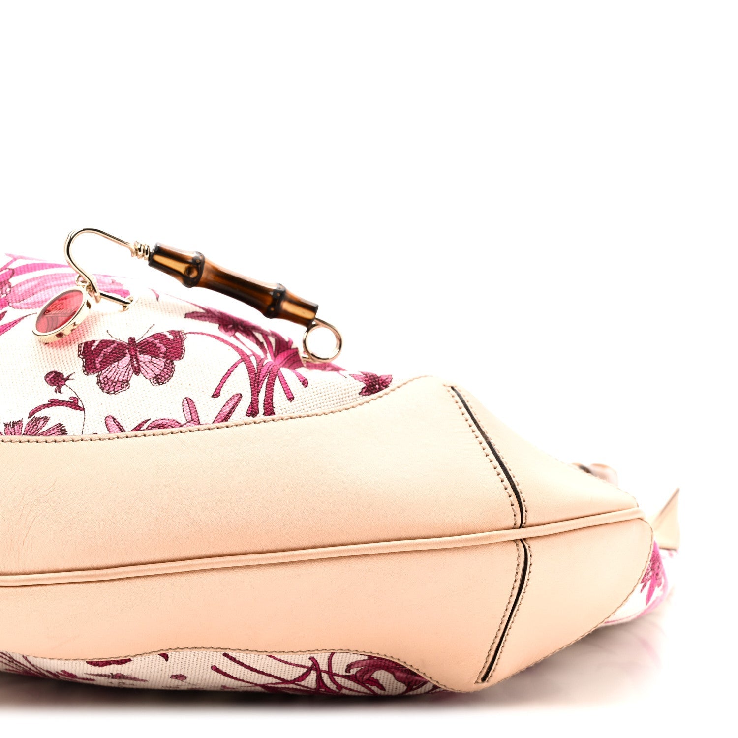 Canvas Floral Flora Peggy Bamboo Top Handle Hobo