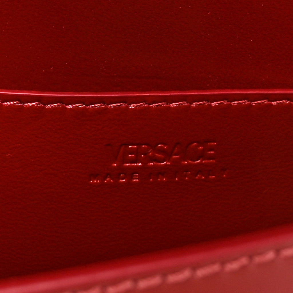 Calfskin Large Greca Goddess Shoulder Bag Red