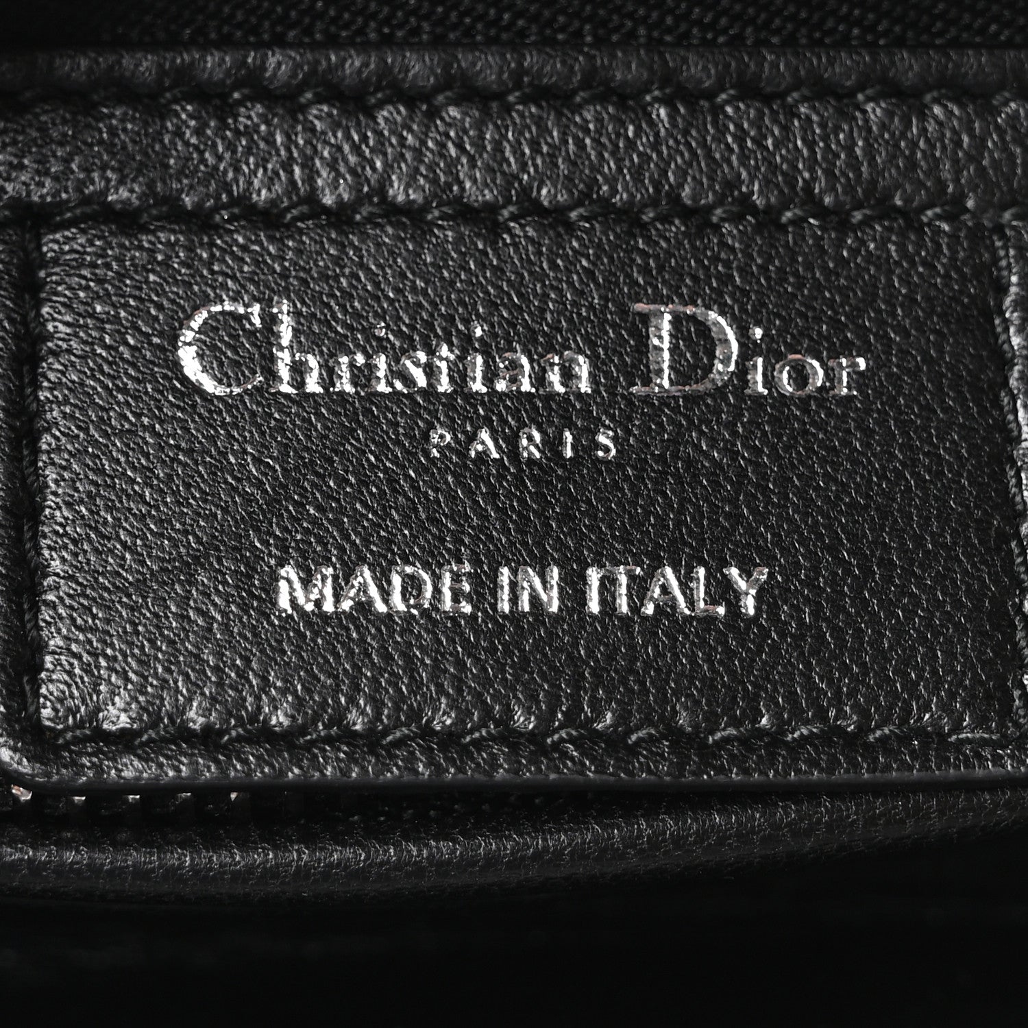 Lambskin Cannage Medium Lady Dior Black