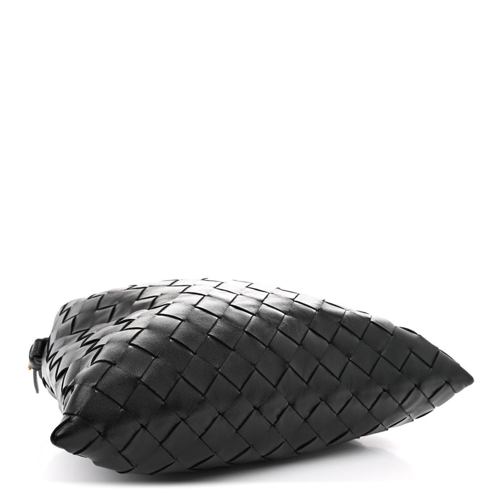 Calfskin Intrecciato Mini Hop Black