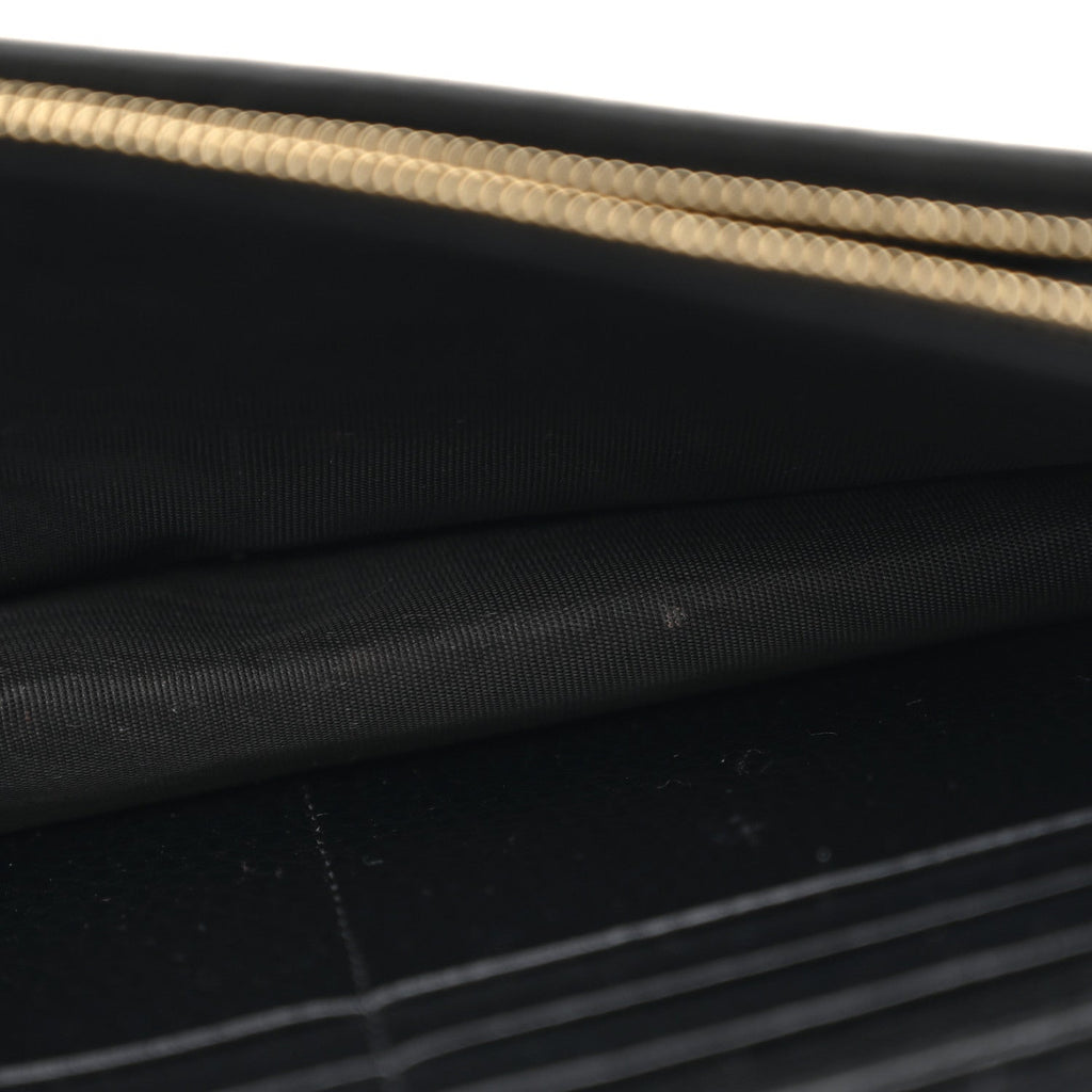 Calfskin Mini GG Marmont Chain Wallet Black