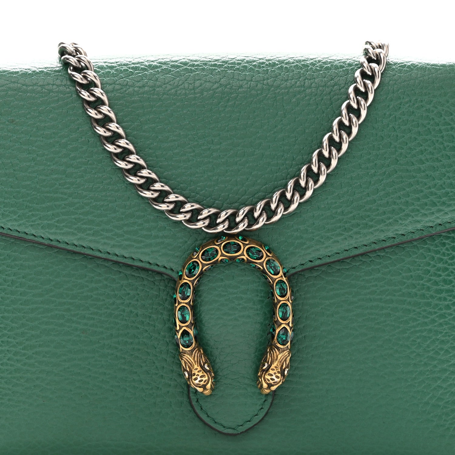 Calfskin Mini Dionysus Chain Wallet Emerald