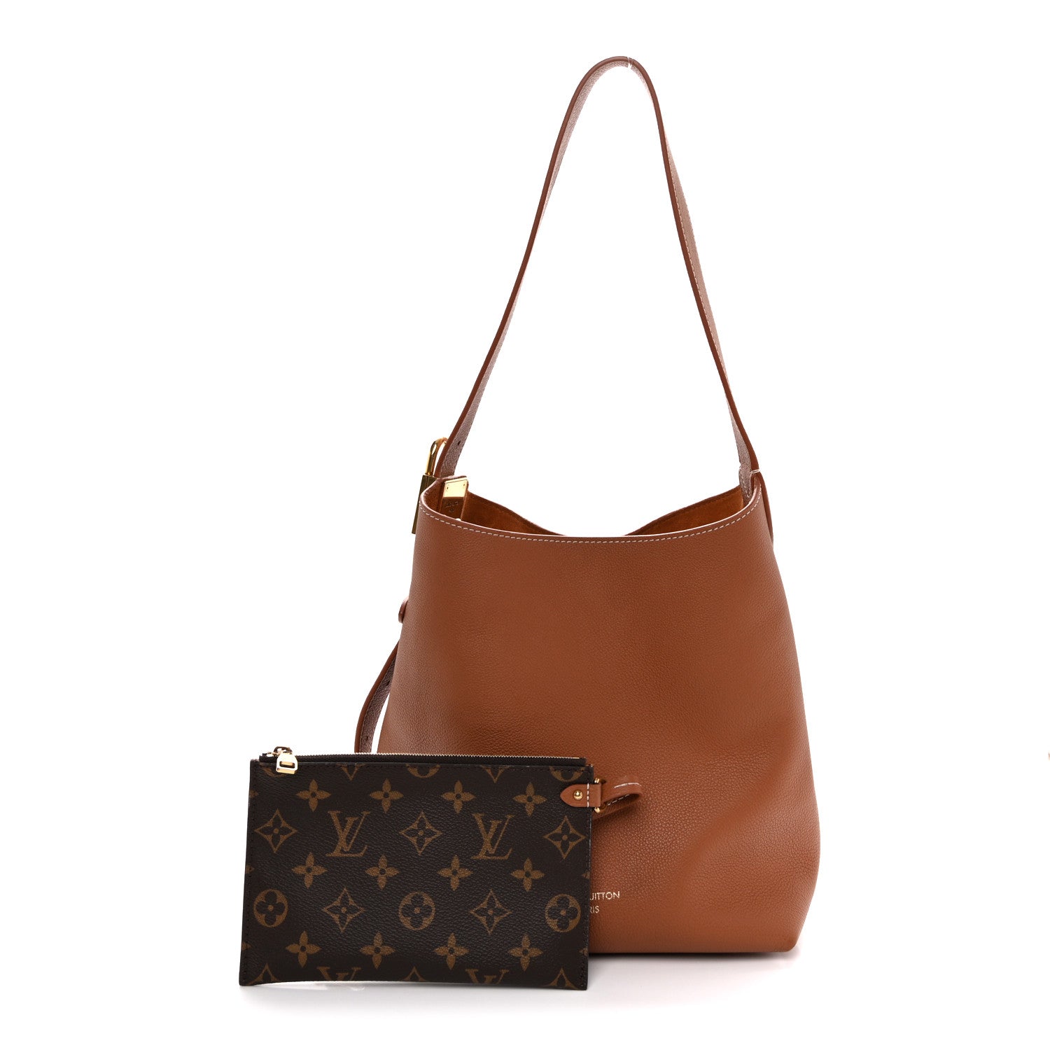 Grained Calfskin Low Key Hobo PM Cognac