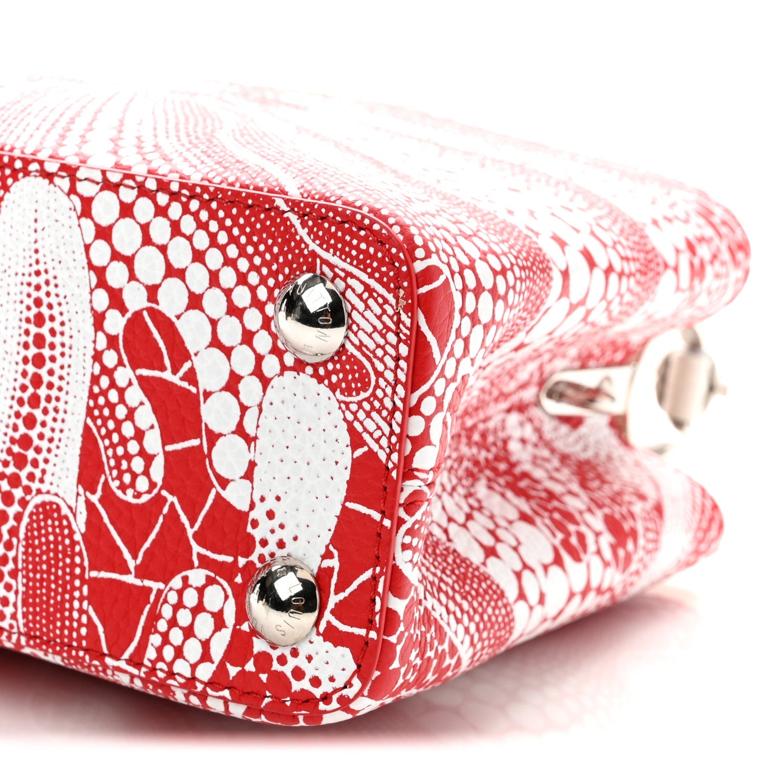 LV X YK Taurillon Psychedelic Flower Capucines BB Rouge