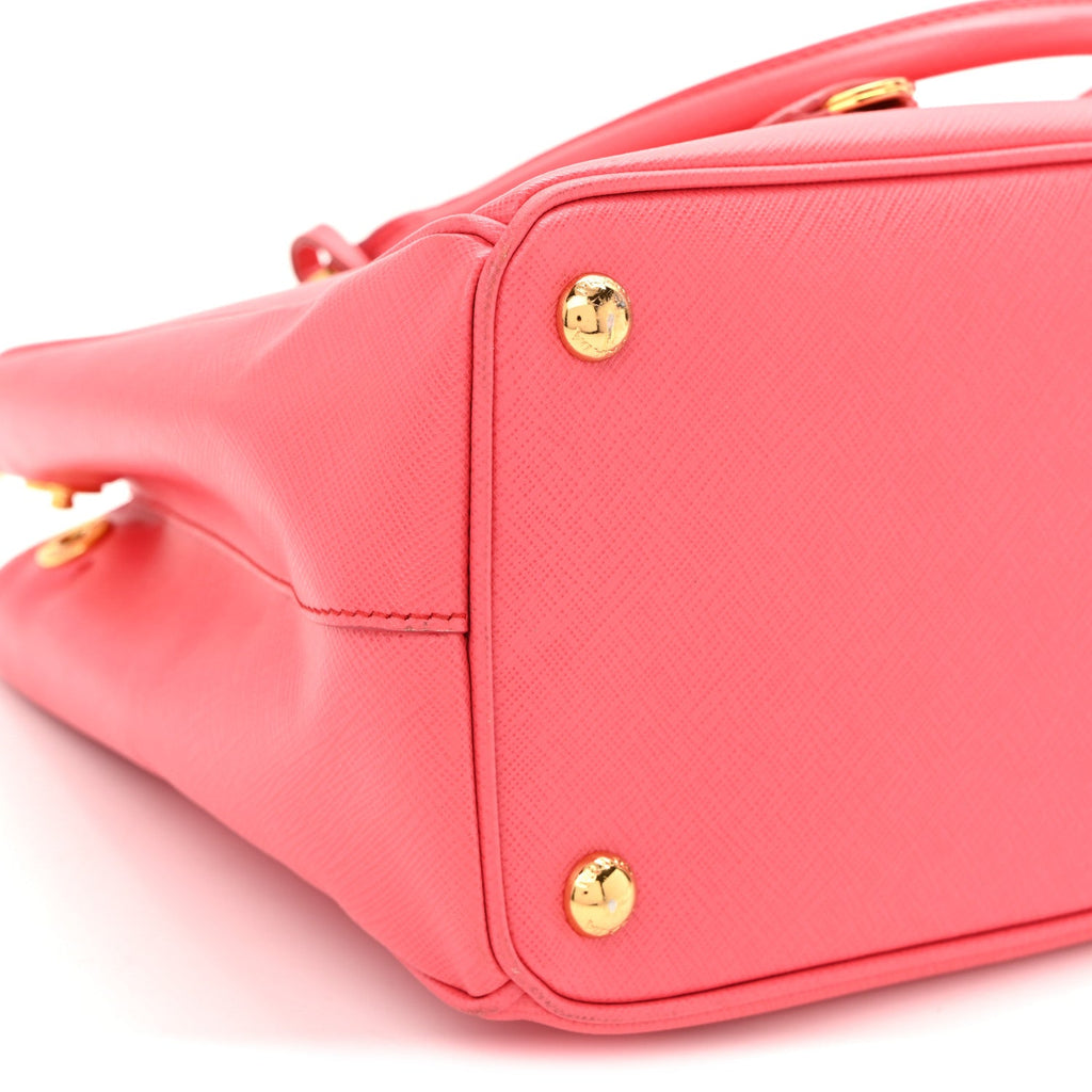 Saffiano Small Galleria Double Zip Tote Peonia