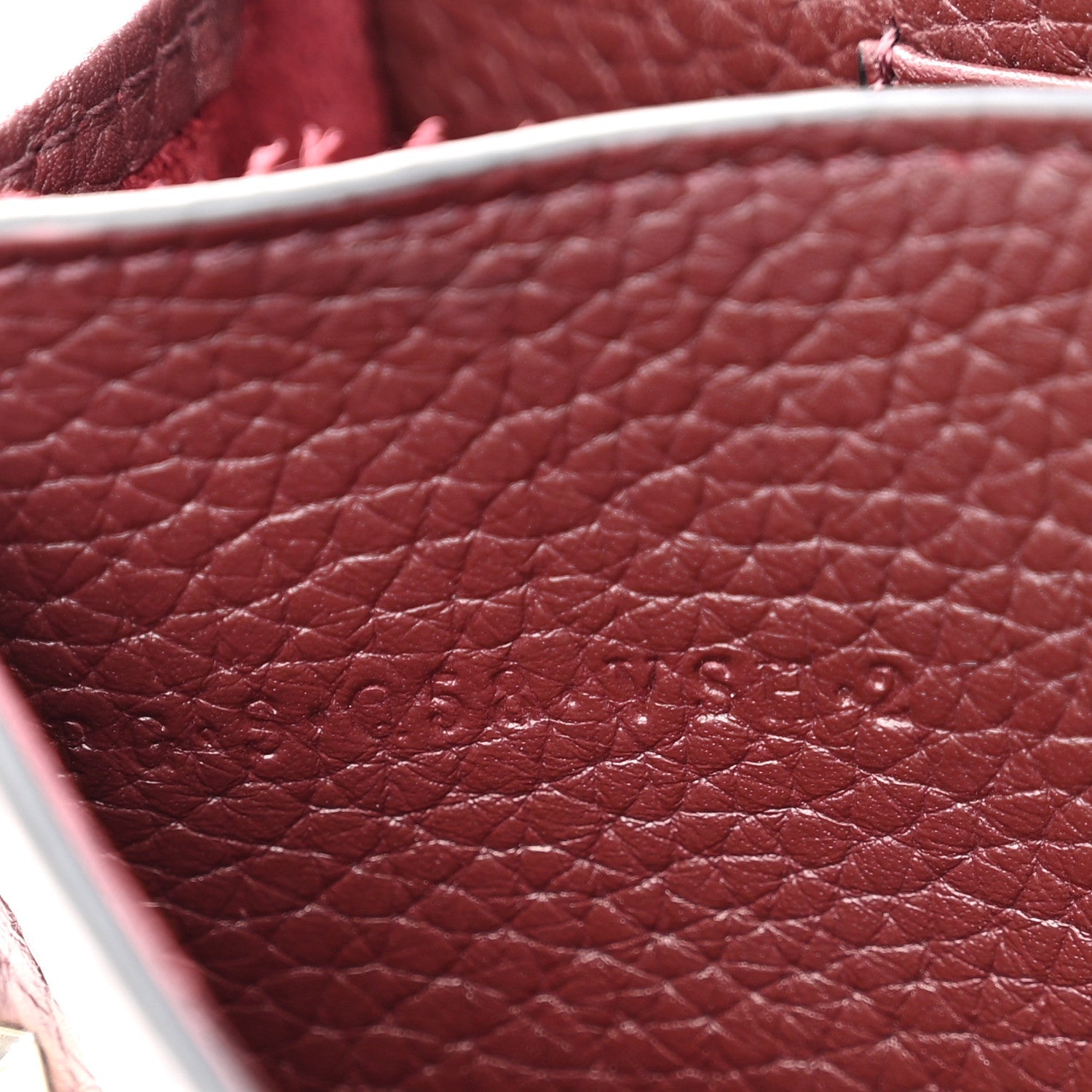 Pebbled Calfskin Rockstud Envelope Wallet on Chain Vinaccia