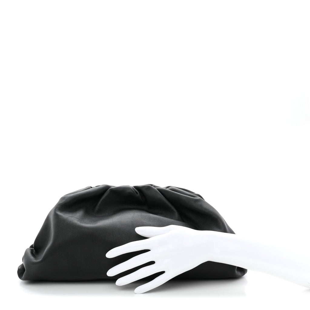 Smooth Butter Calf The Pouch Oversized Clutch Black