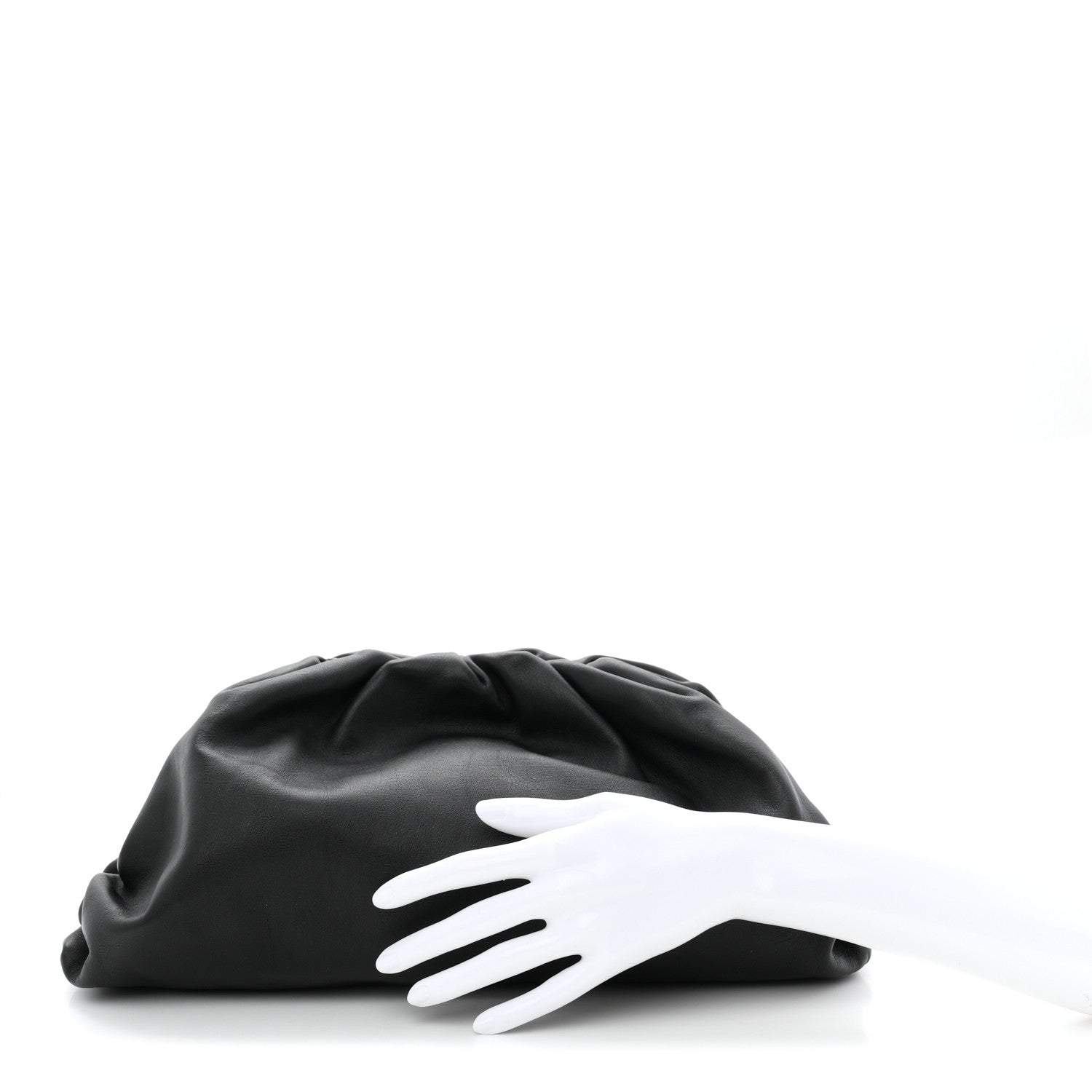Smooth Butter Calf The Pouch Oversized Clutch Black