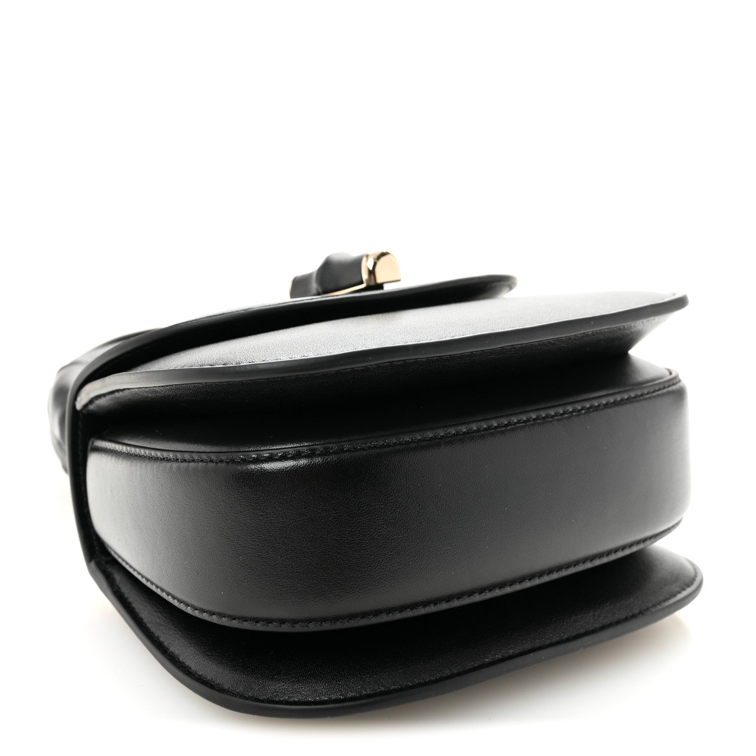 Boarded Dyana Lux Calfskin Mini Bamboo 1947 Top Handle Bag Black