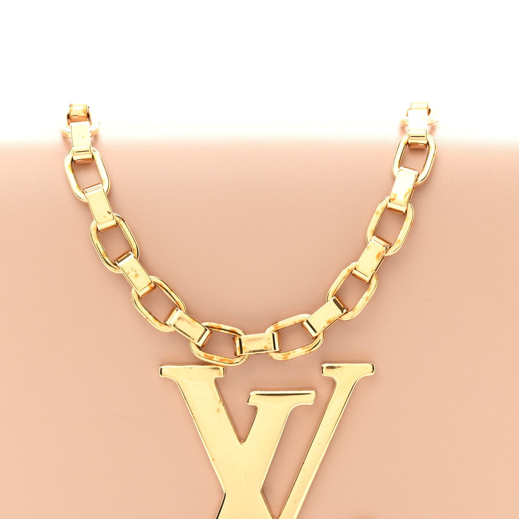 Calfskin Chain Louise MM Nude