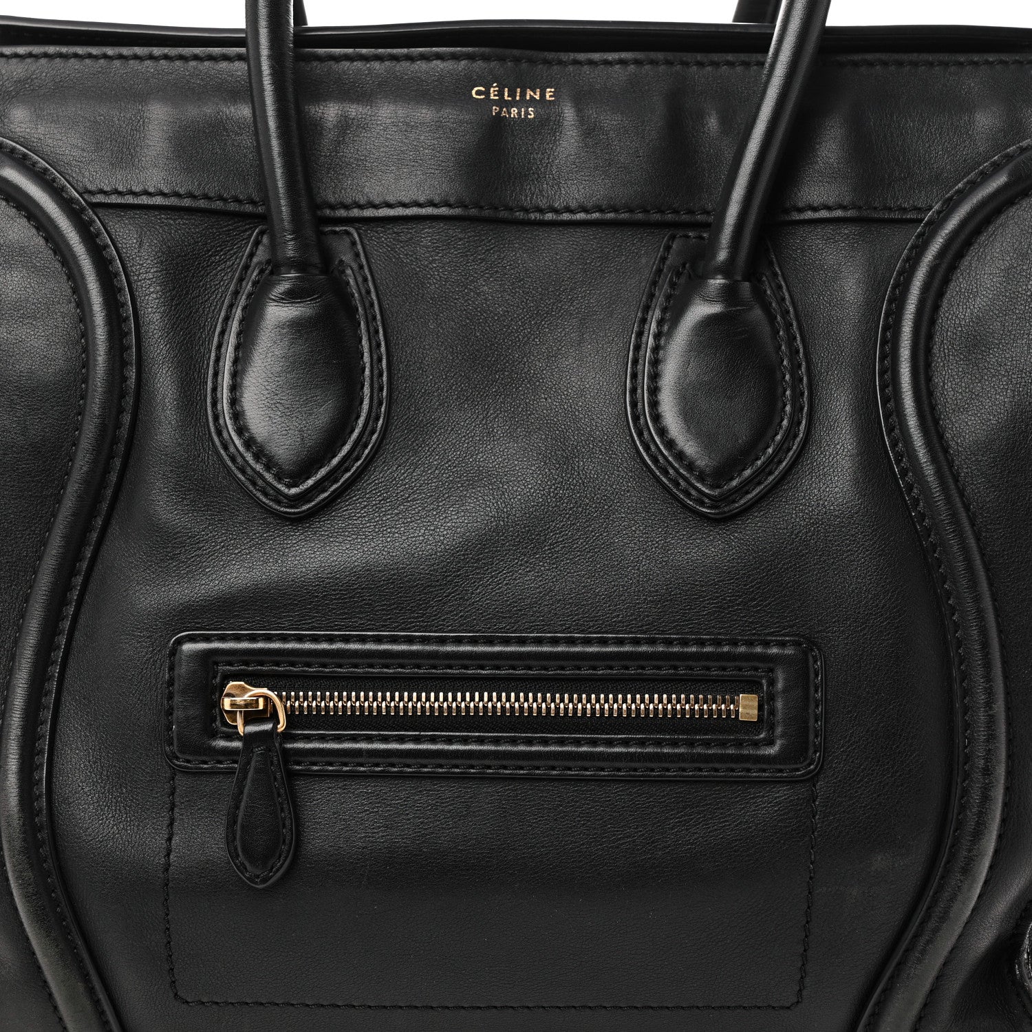 Smooth Calfskin Mini Luggage Black