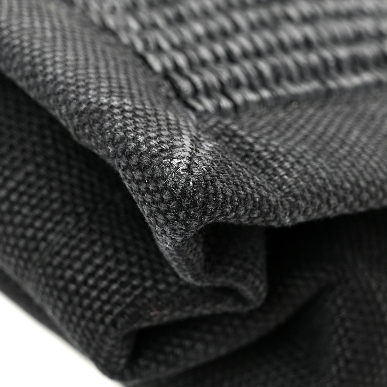 Raffia Linen Calfskin Small Rive Gauche Tote Black