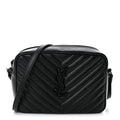 Calfskin Matelasse Monogram Monochrome Lou Camera Bag Black