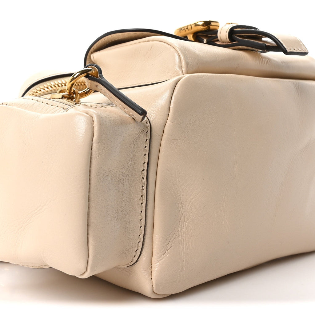 Shiny Buffalo Small Double Carry Camera Bag Sweet Beige