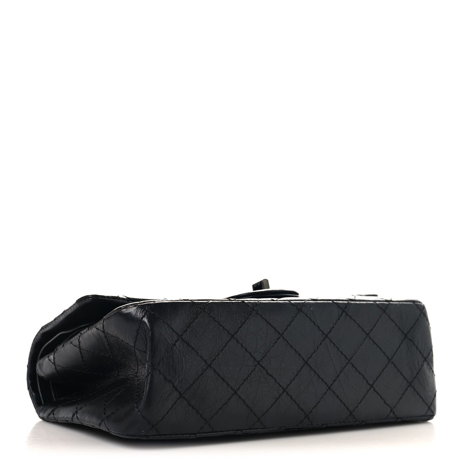 Aged Calfskin Quilted 2.55 Reissue 225 Flap So Black So Black