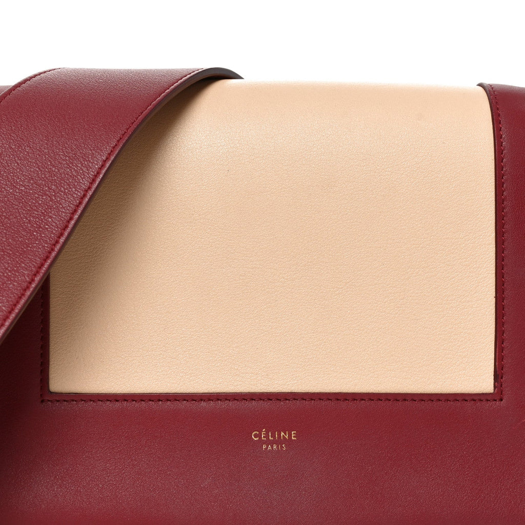 Shiny Smooth Calfskin Medium Frame Shoulder Bag Ruby Nude