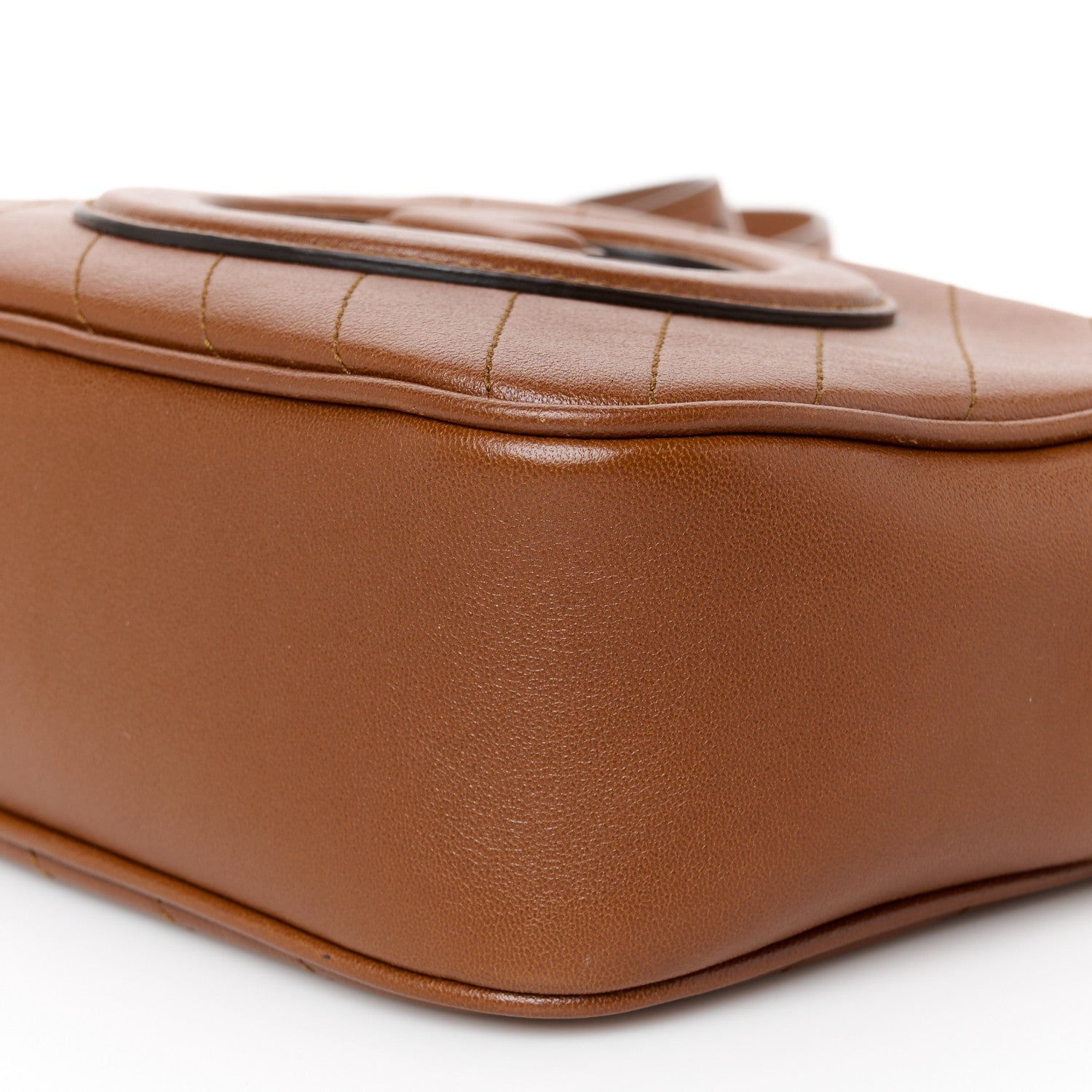 Sakai Be Green Calfskin Diagonal Stitched Small Blondie Shoulder Bag Cuir