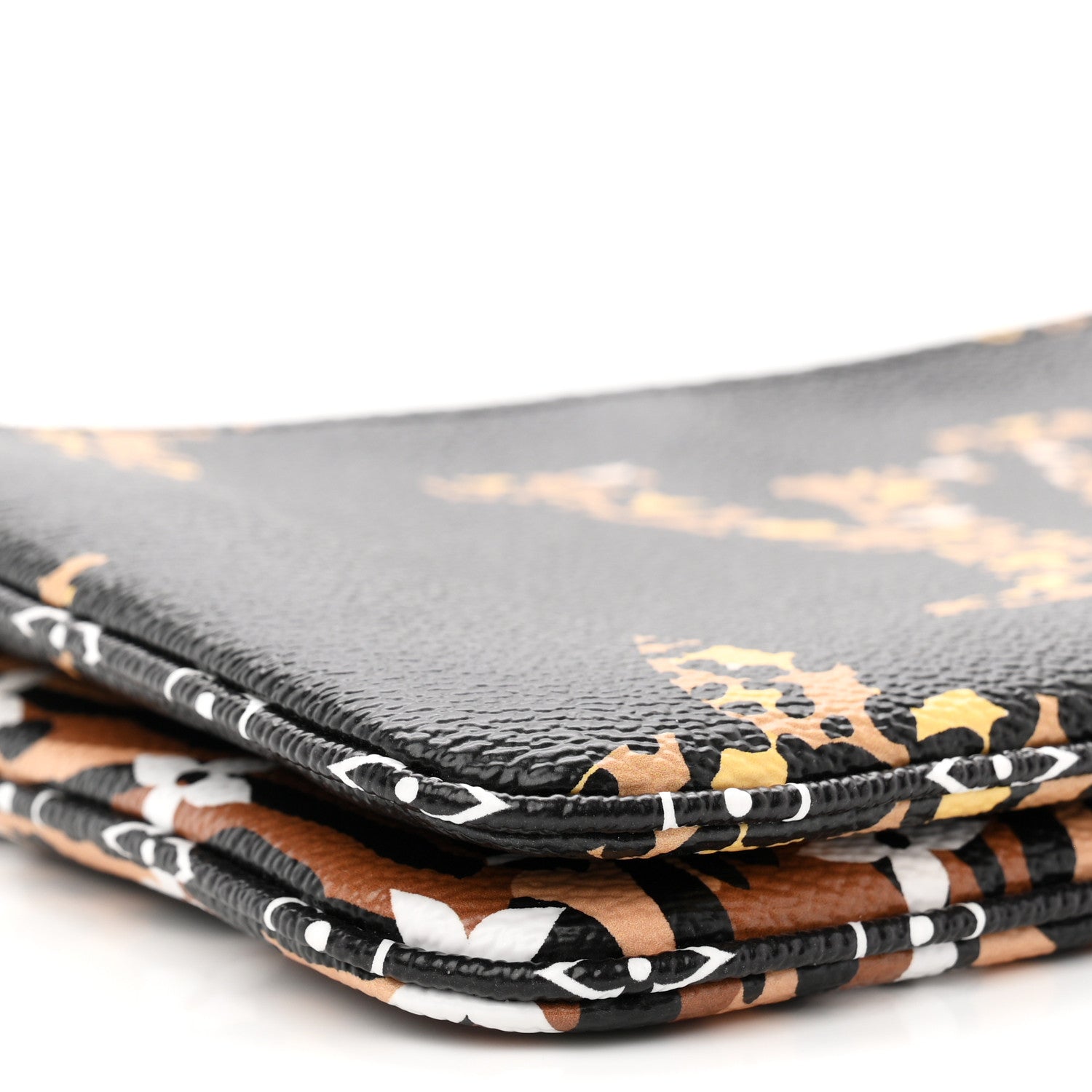 Monogram Giant Jungle Pochette Double Zip Black