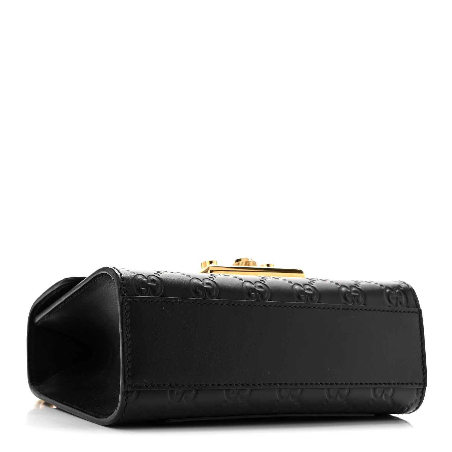 Guccissima Small Padlock Shoulder Bag Black