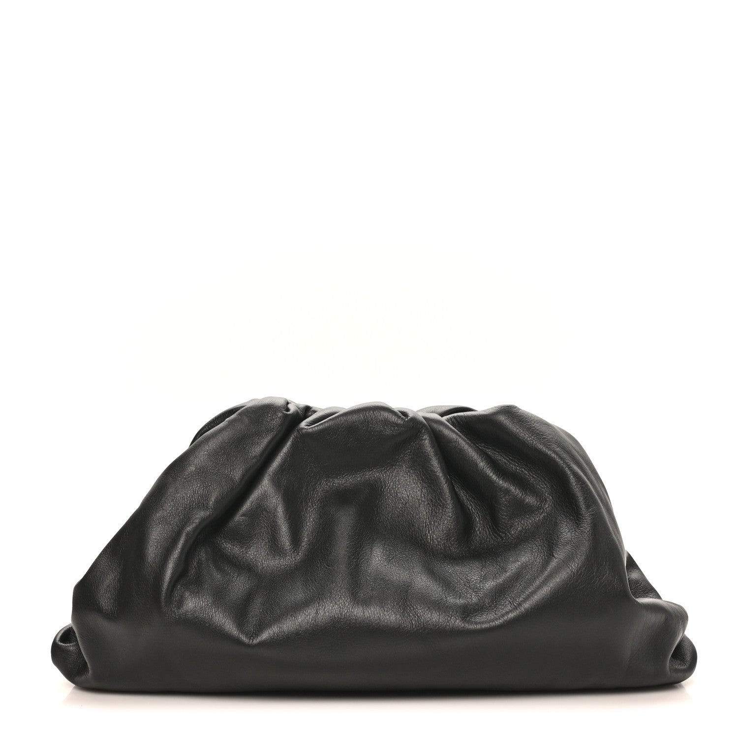 Smooth Butter Calf The Pouch Oversized Clutch Black