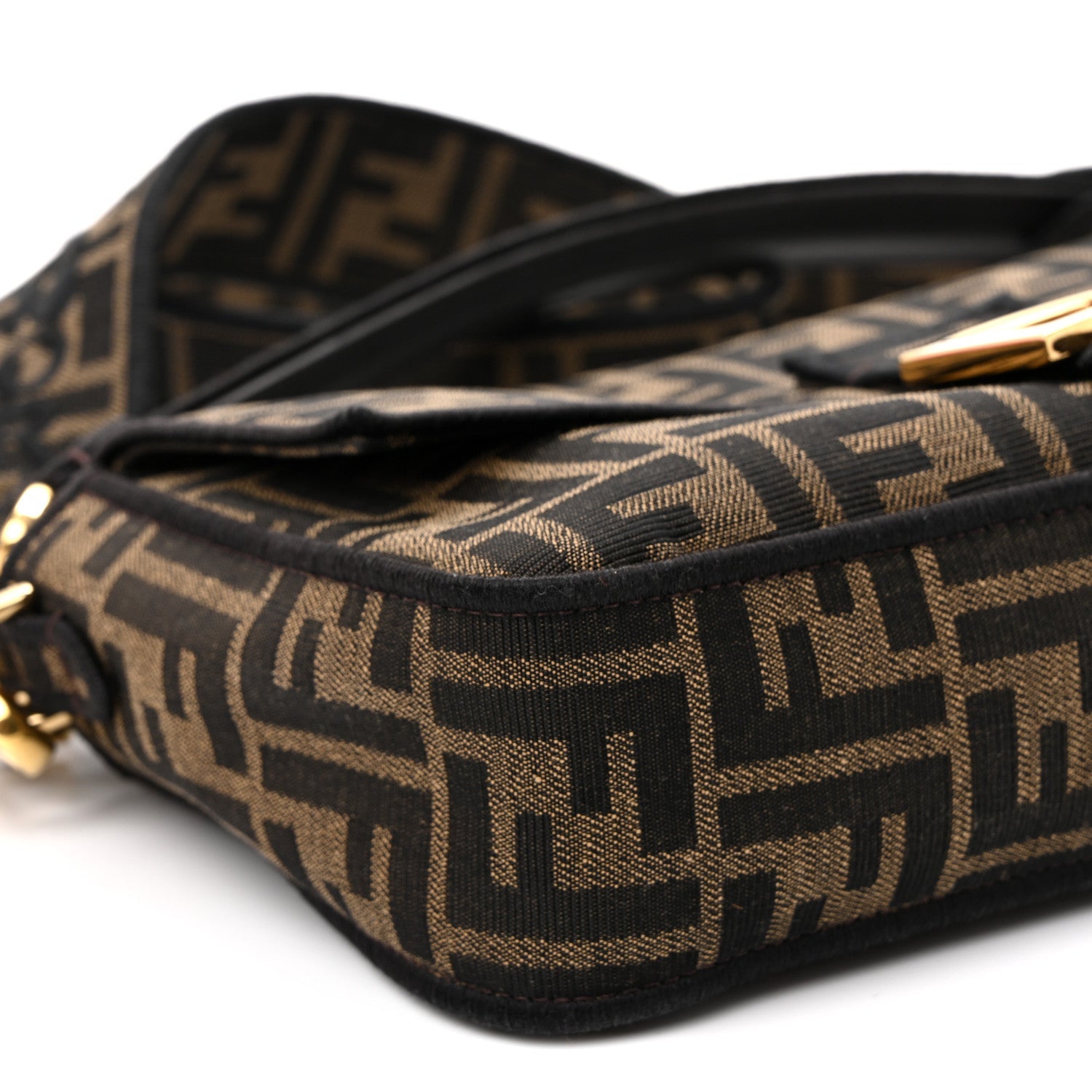 Fabric Jacquard FF 1974 Medium Baguette Tobacco Moro Black