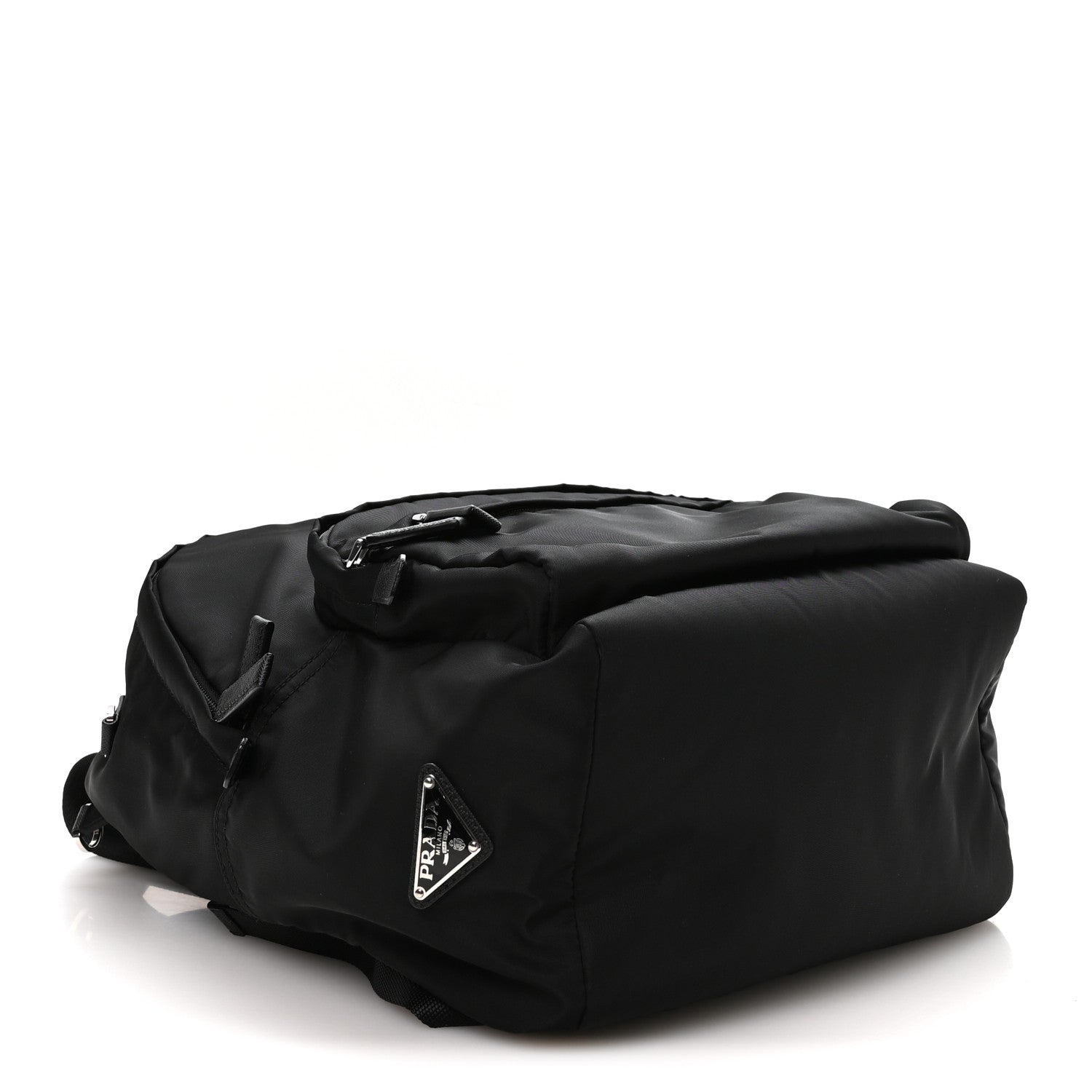 Tessuto Nylon Saffiano Day Backpack Black