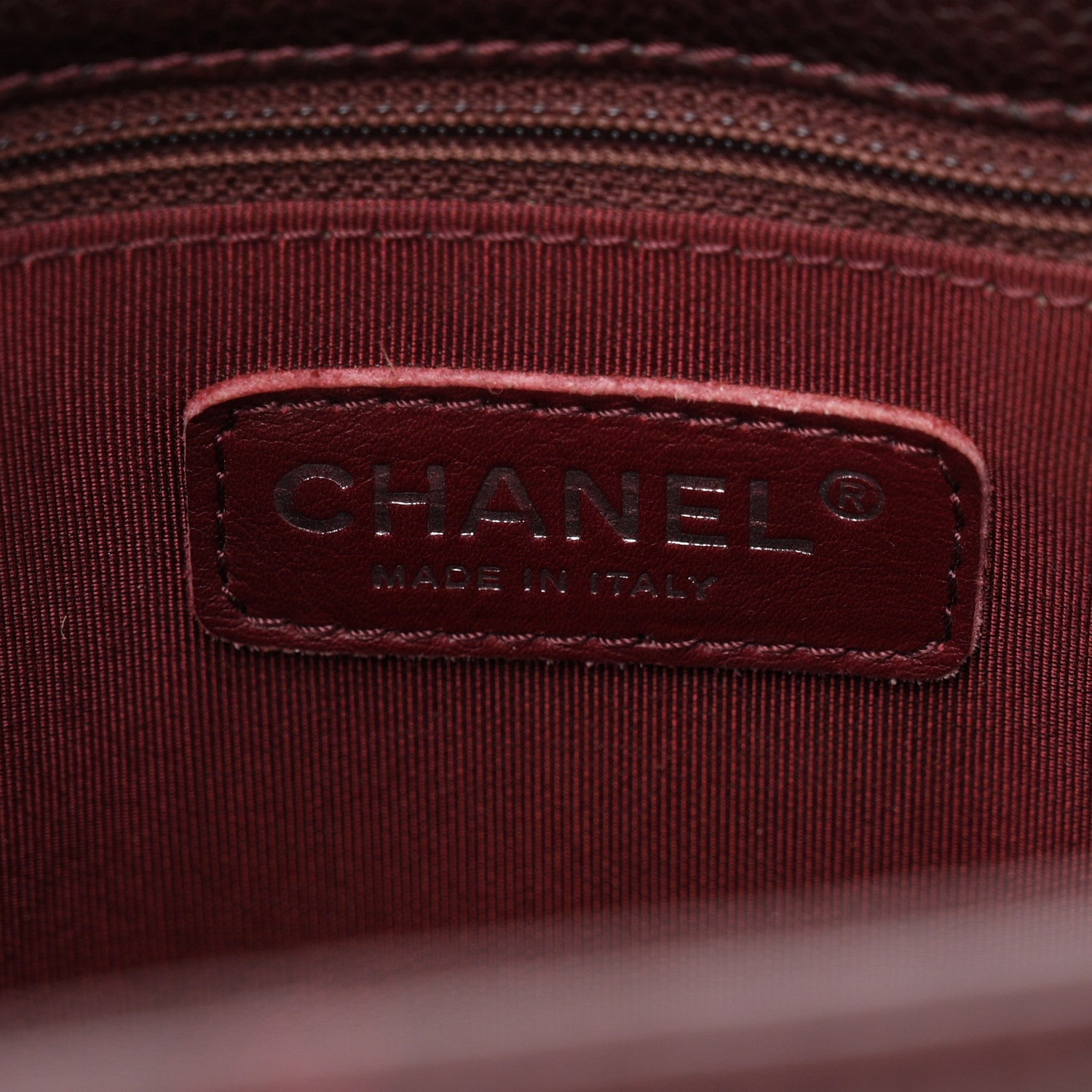 Caviar Quilted Grand Shopping Tote GST Dark Bordeaux
