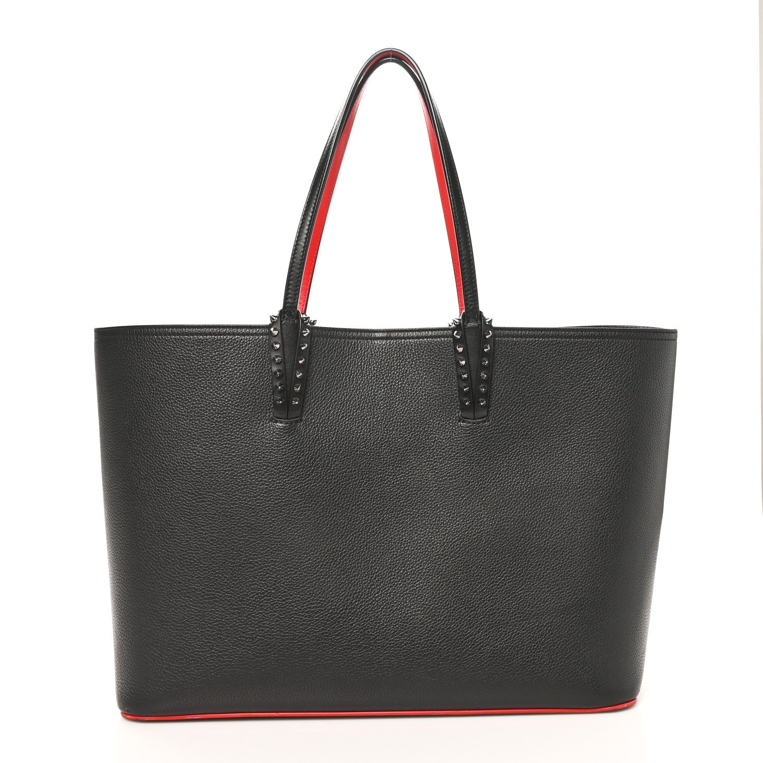 Calfskin Spikes East West Cabata Tote Black