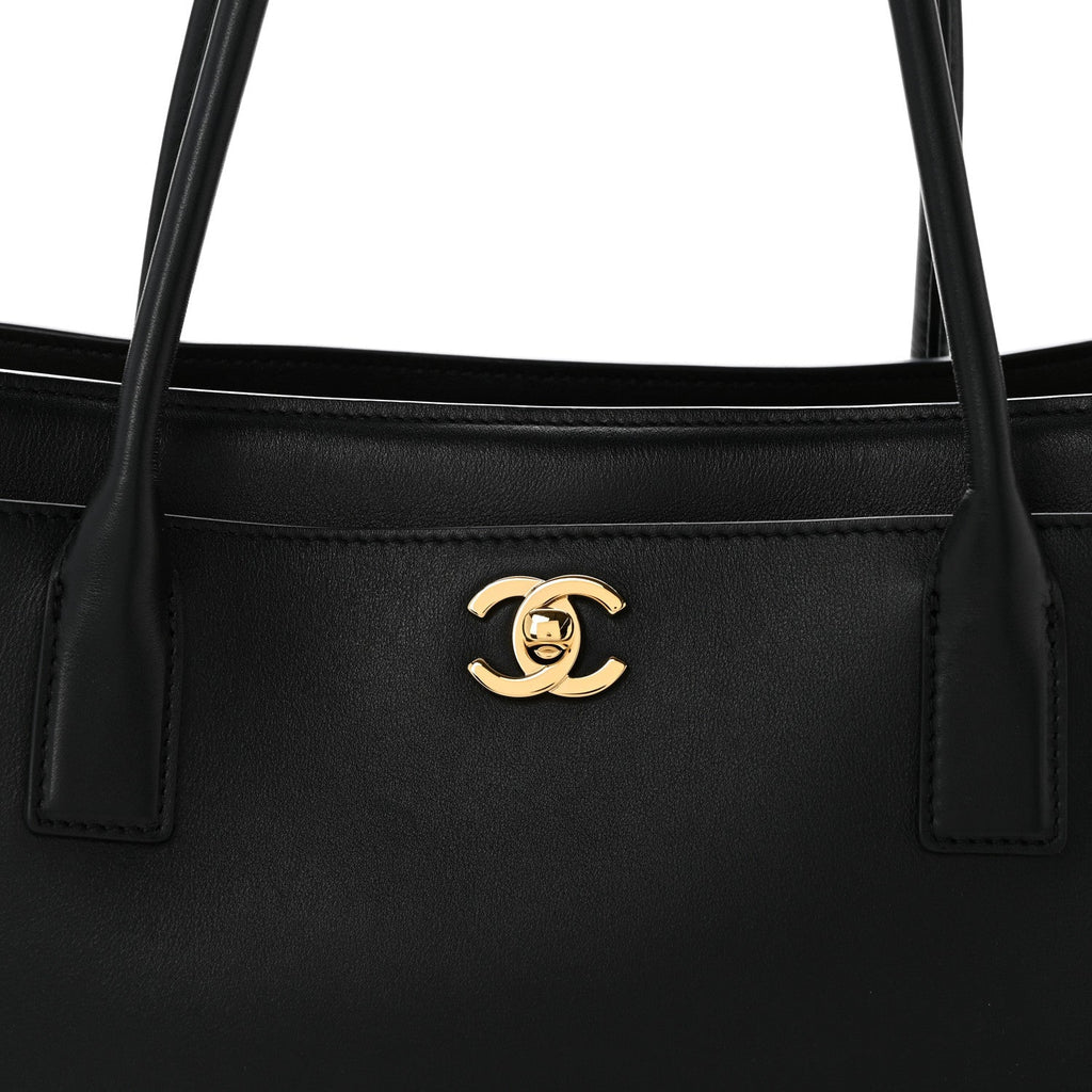 Calfskin Archetype Small Shopping Tote Black