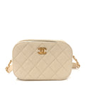 Caviar Quilted Flap Waist Bag White