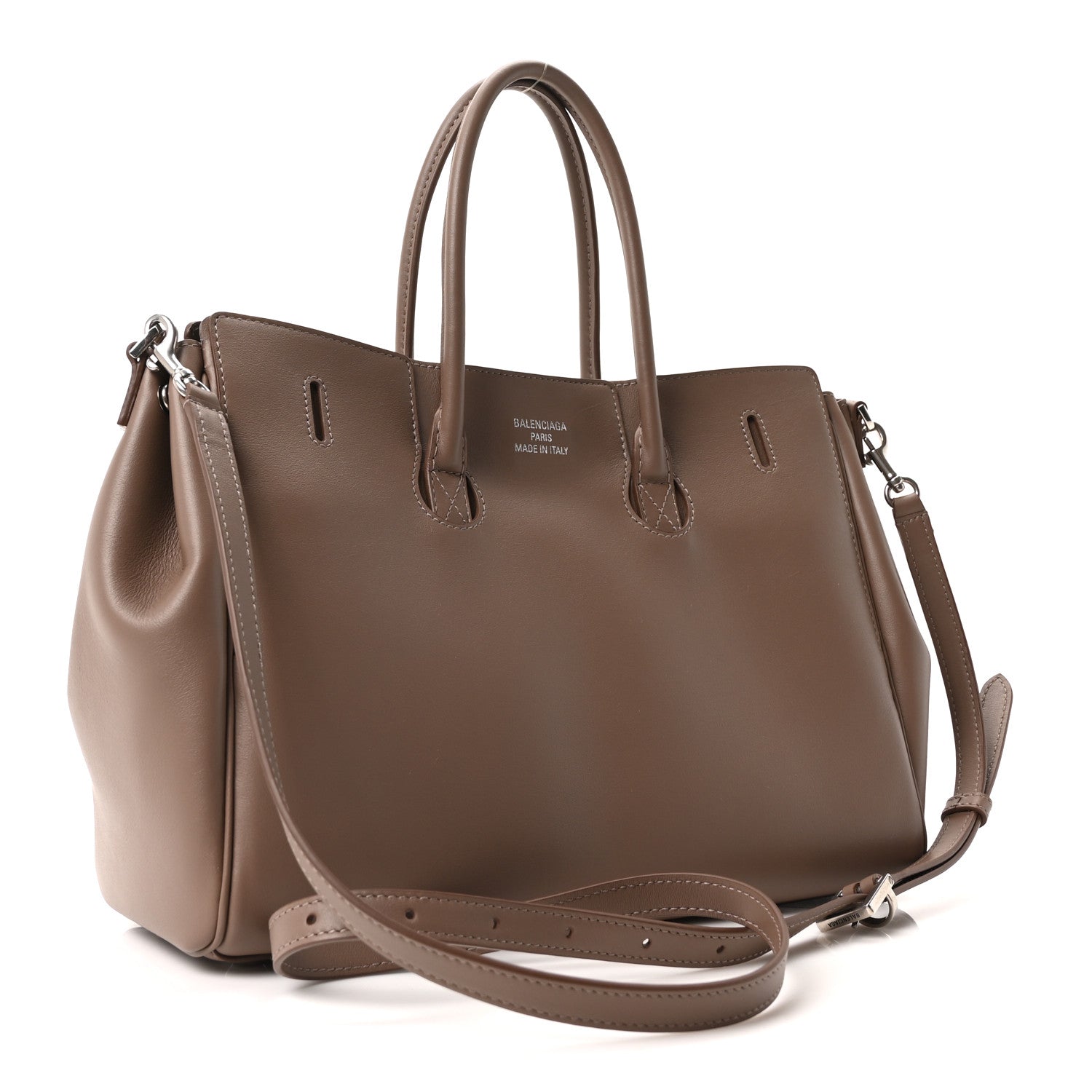 Smooth Calfskin Small Bel Air Carry All Bag Dark Taupe Dark Taupe Dark Taupe