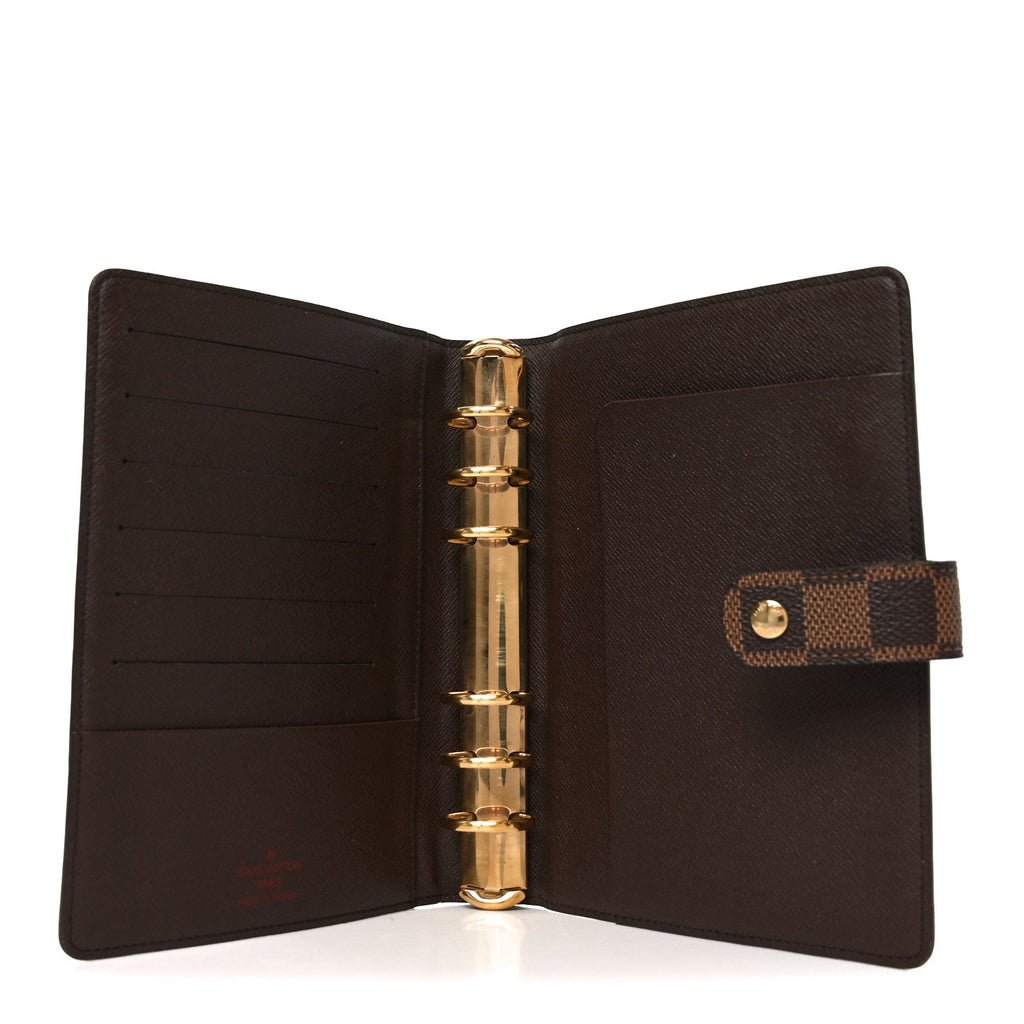 Damier Ebene Medium Ring Agenda Cover