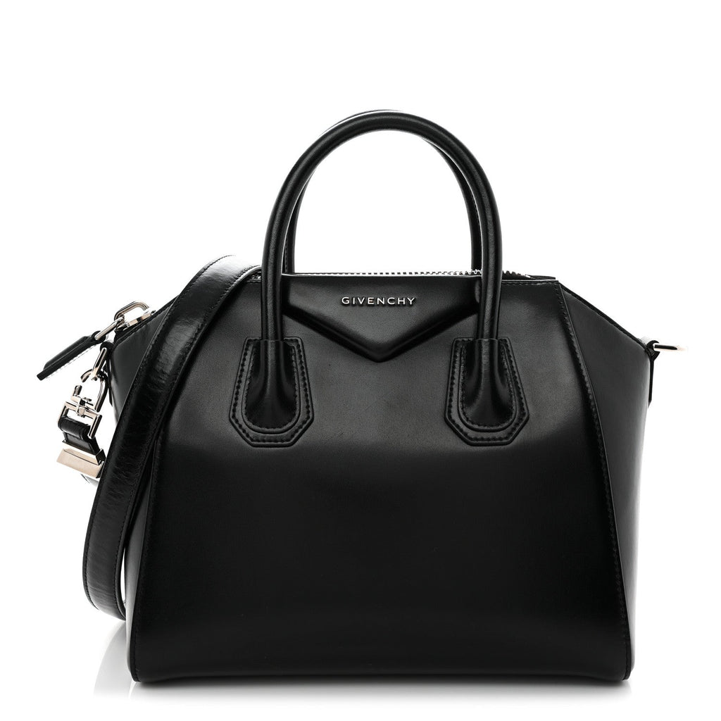 Shiny Lord Calfskin Small Antigona Black