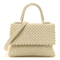 Nappa Intrecciato Patti Top Handle Bag Sea Salt