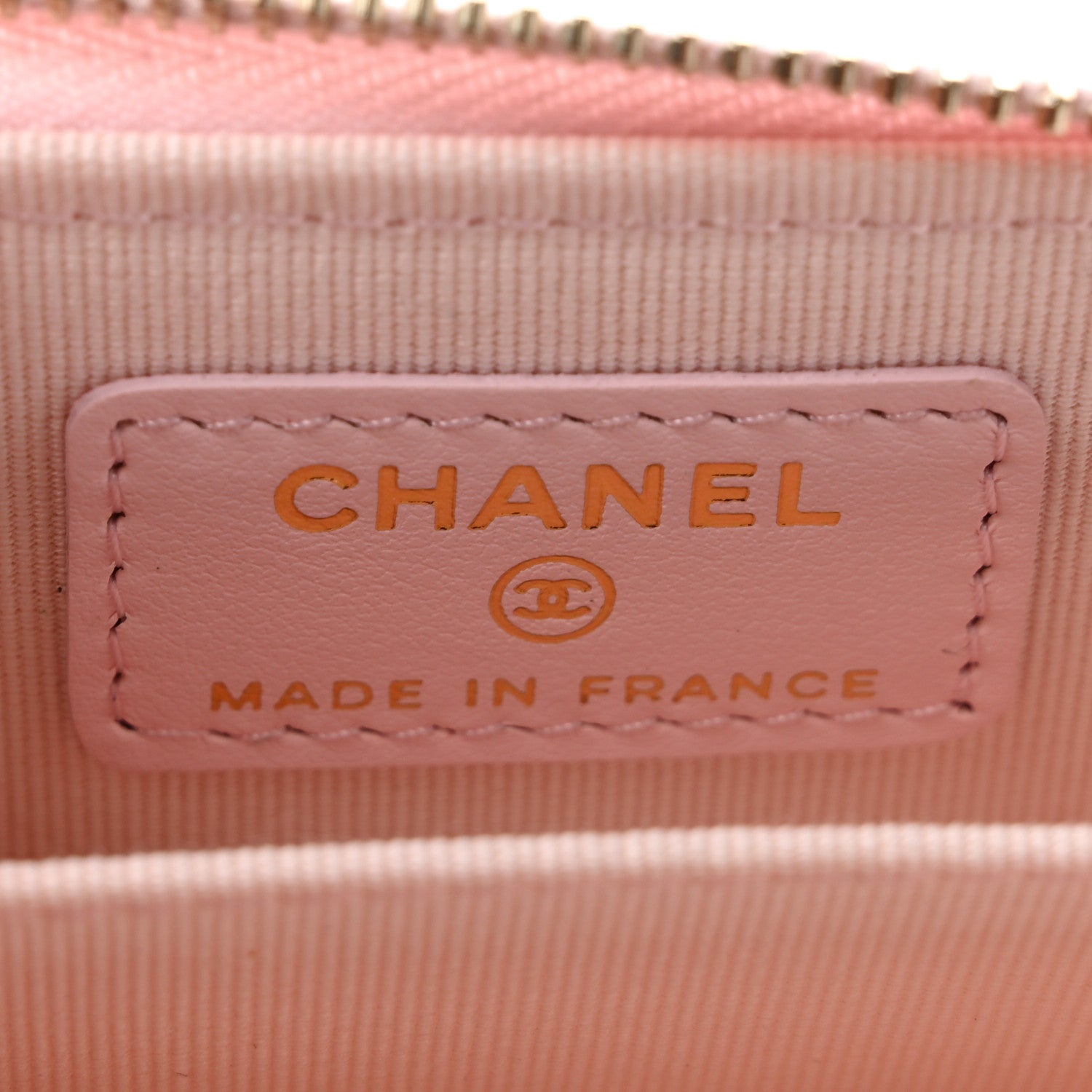 Caviar Quilted Zip Coin Purse Light Pink